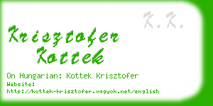 krisztofer kottek business card